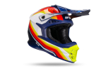 Helm Motocross UFO Erwachsene Blau, Weiß, Neongelb, rot